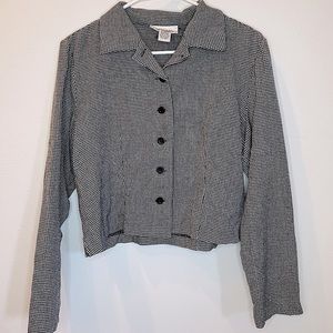 Houndstooth Patterned Jacket